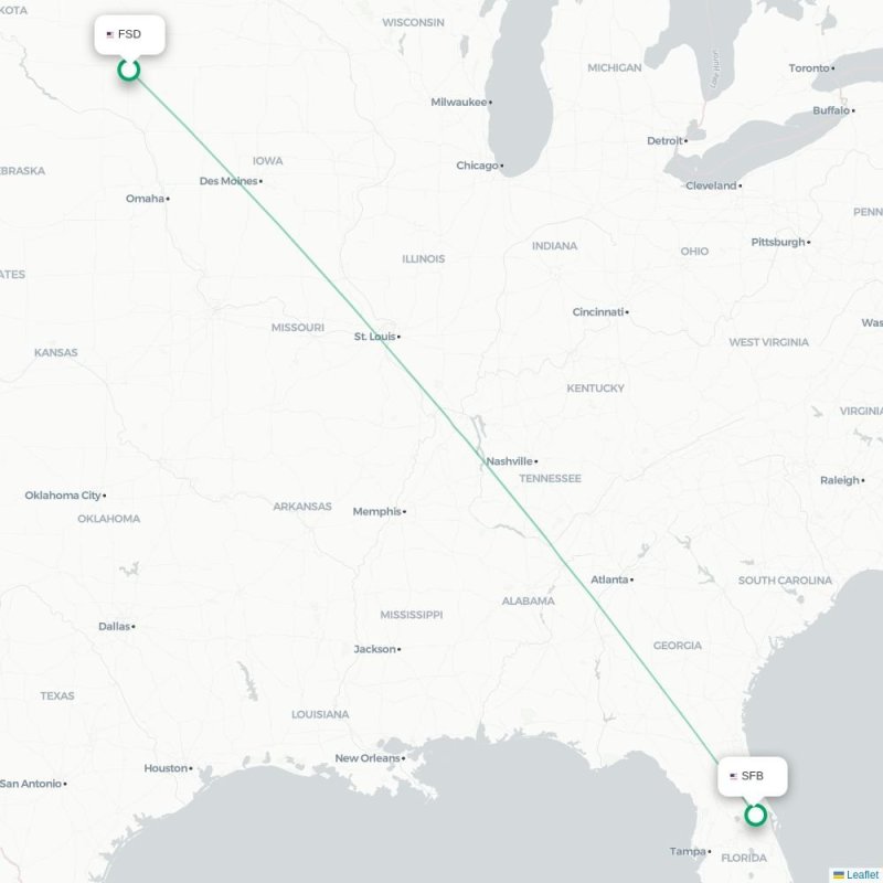 FSD - SFB route map