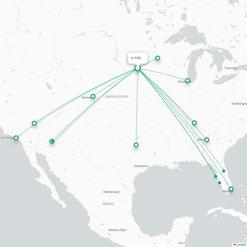 FSD - AZA route map