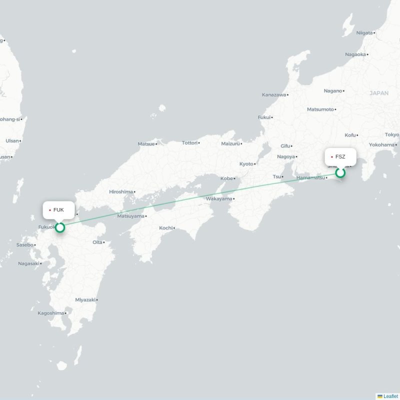 FSZ - FUK route map