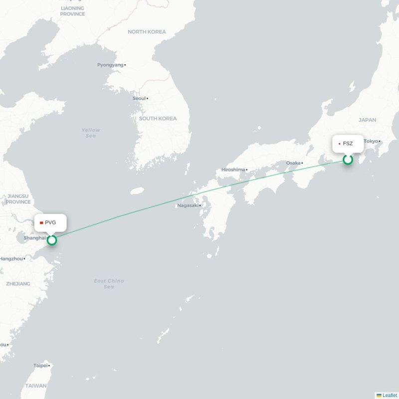 FSZ - PVG route map