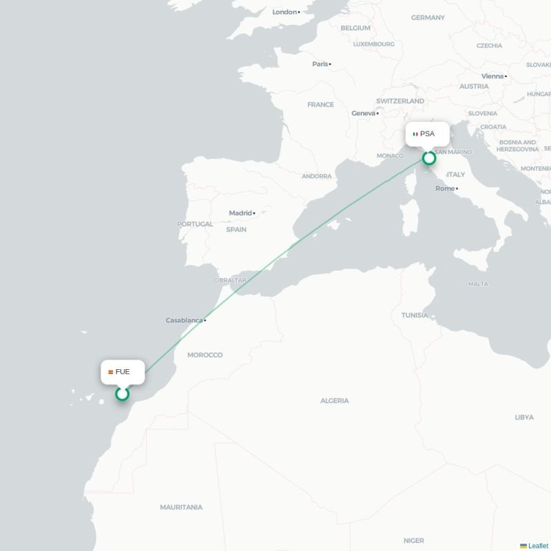 FUE - PSA route map