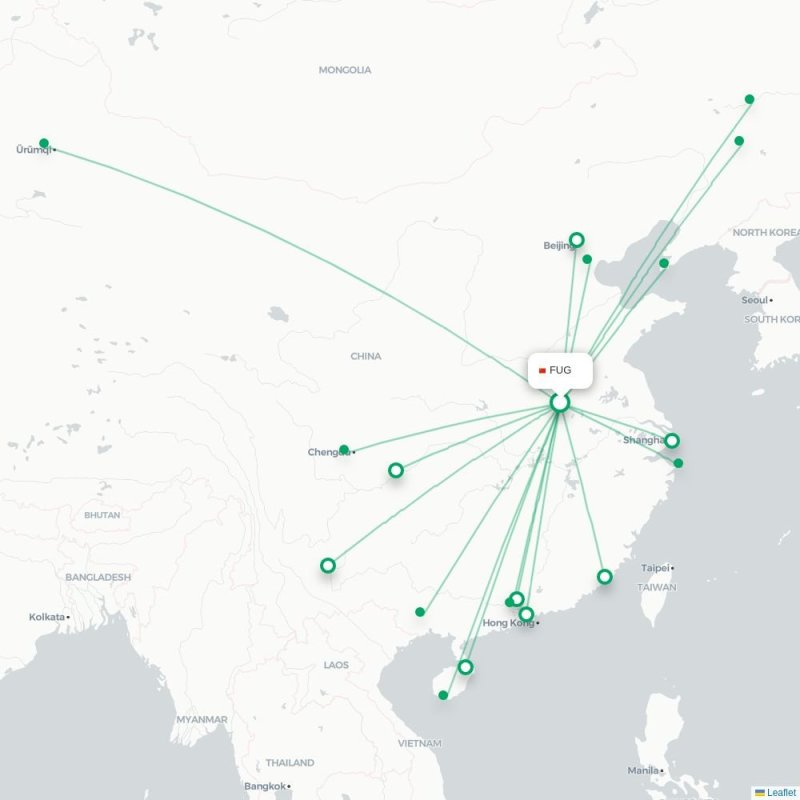 FUG - CGQ route map
