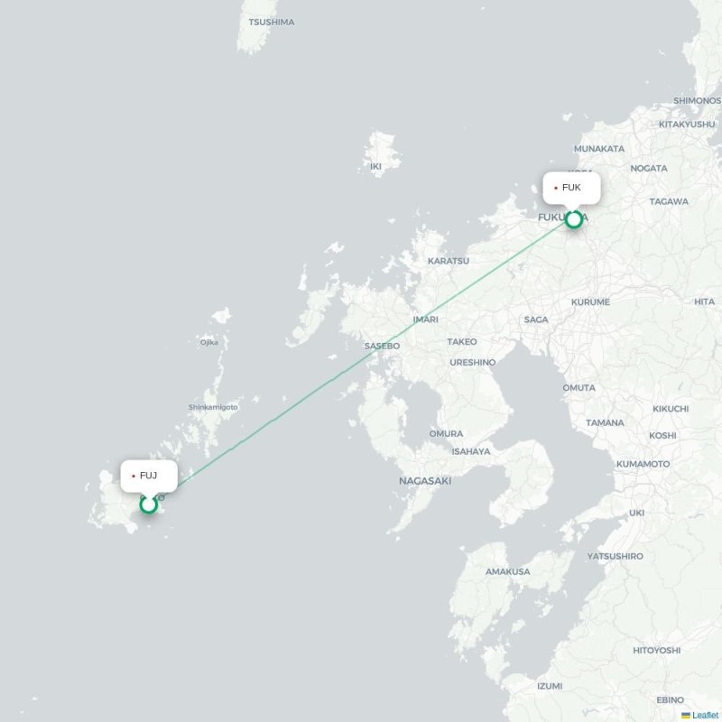 FUJ - FUK route map