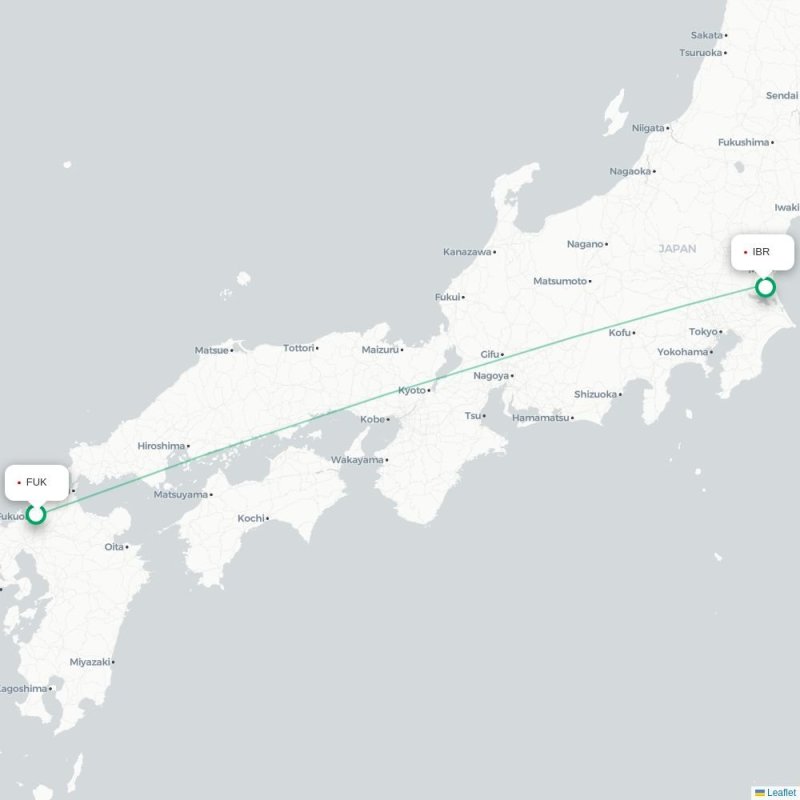 FUK - IBR route map