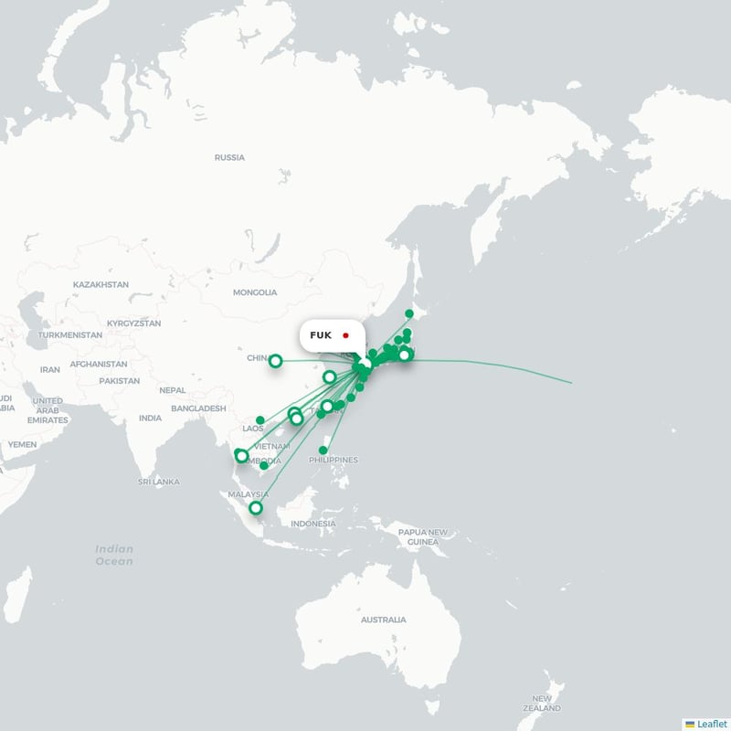 Route map Fukuoka  FUK airport