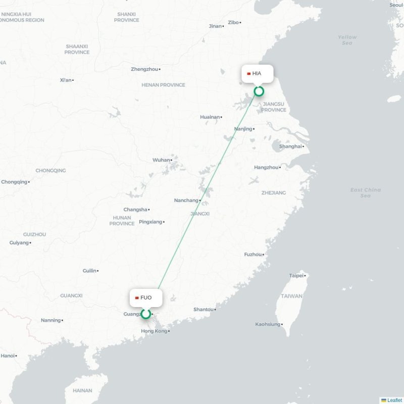 FUO - HIA route map