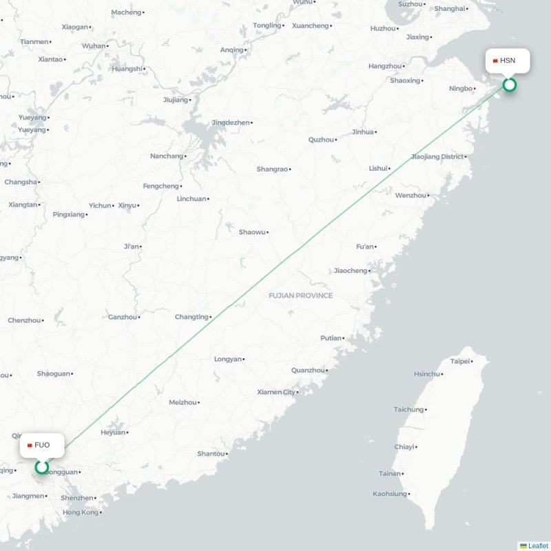 FUO - HSN route map