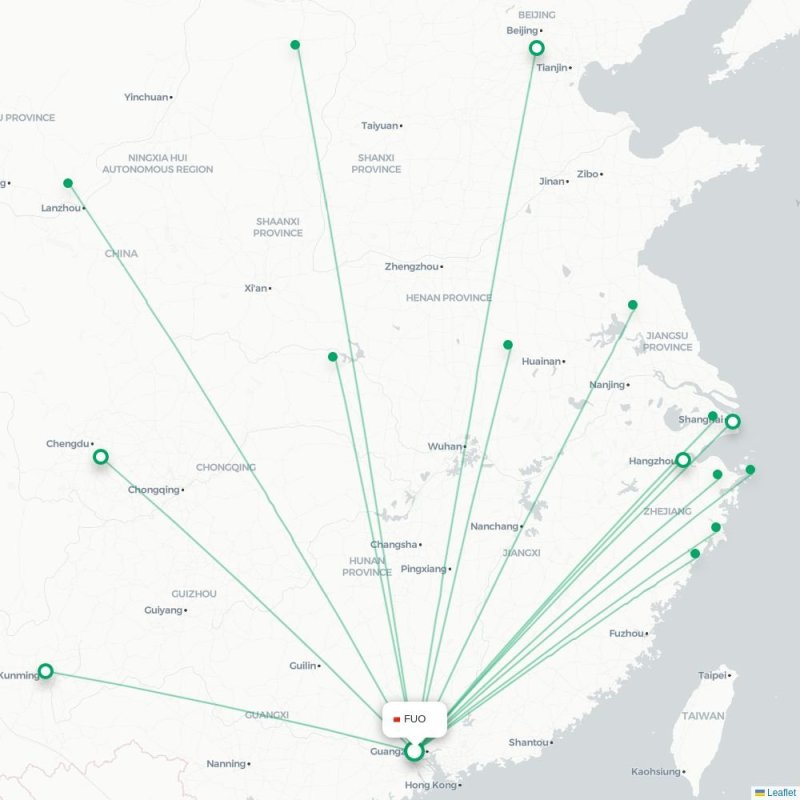 FUO - TFU route map