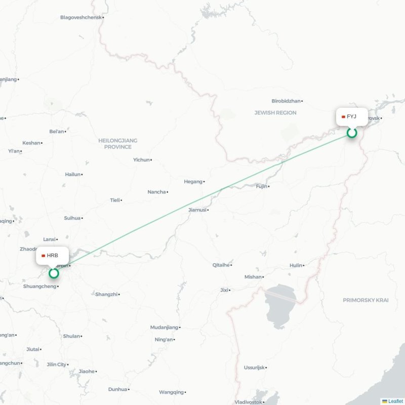 FYJ - HRB route map