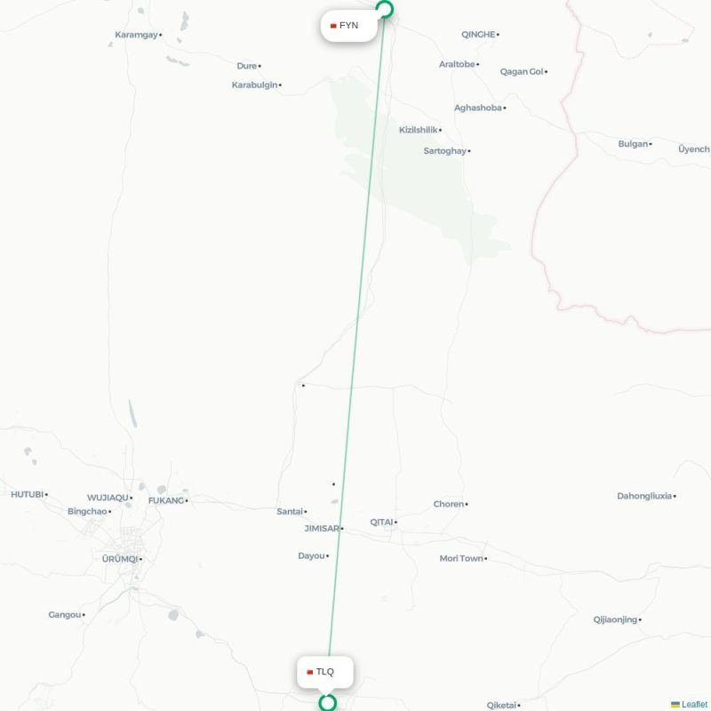 FYN - TLQ route map