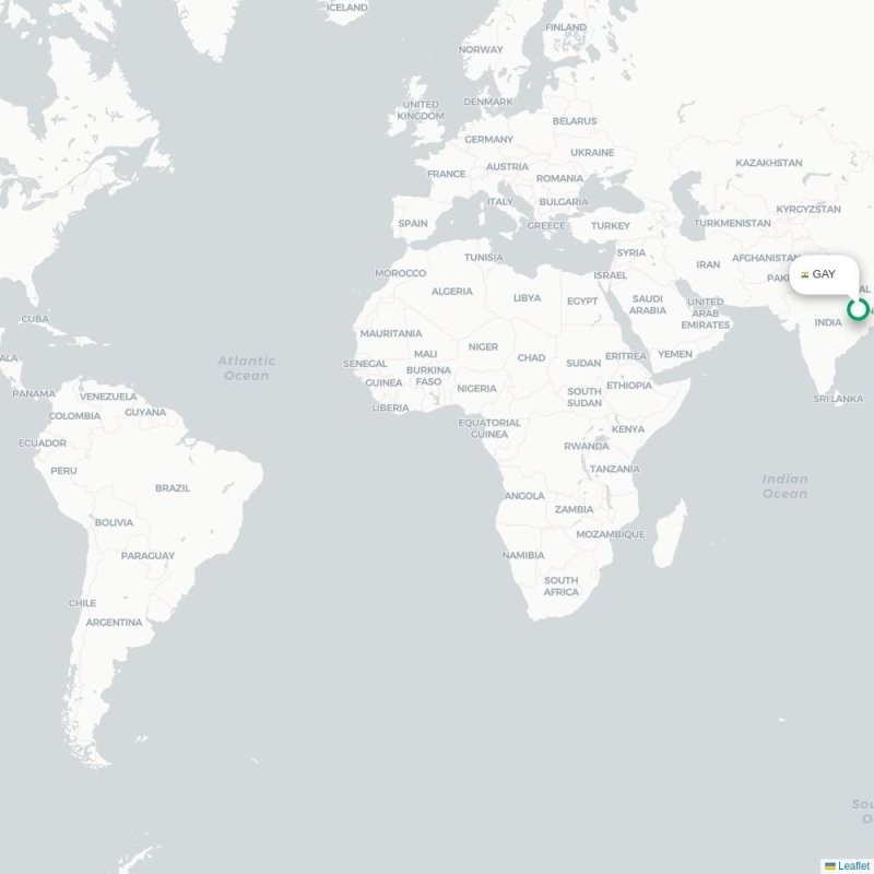 GAY - RGN route map