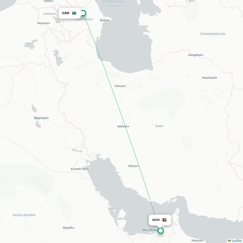 Route map Gabala  GBB 