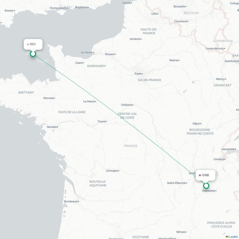 GCI - GNB route map