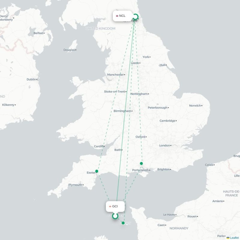 GCI - NCL route map