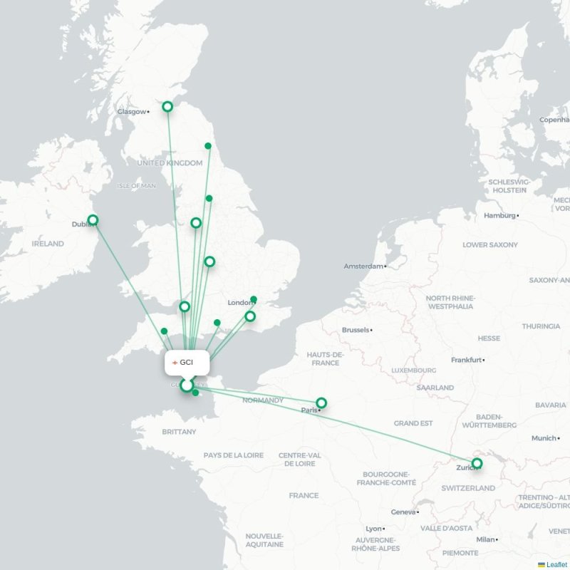 GCI - DUB route map