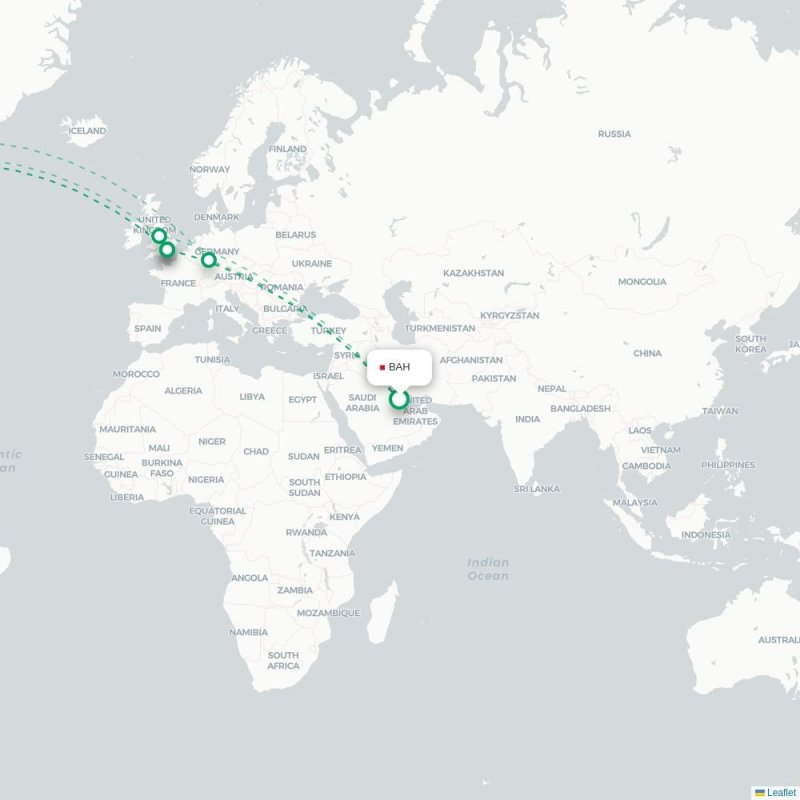 GDL - LAS route map