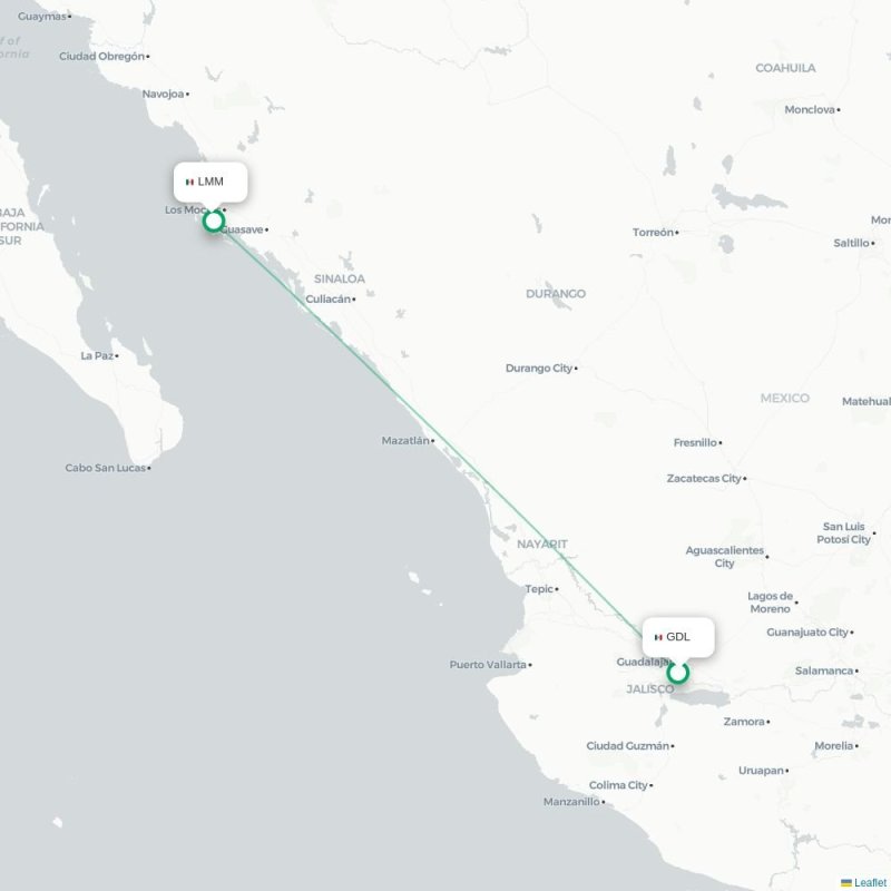 GDL - LMM route map