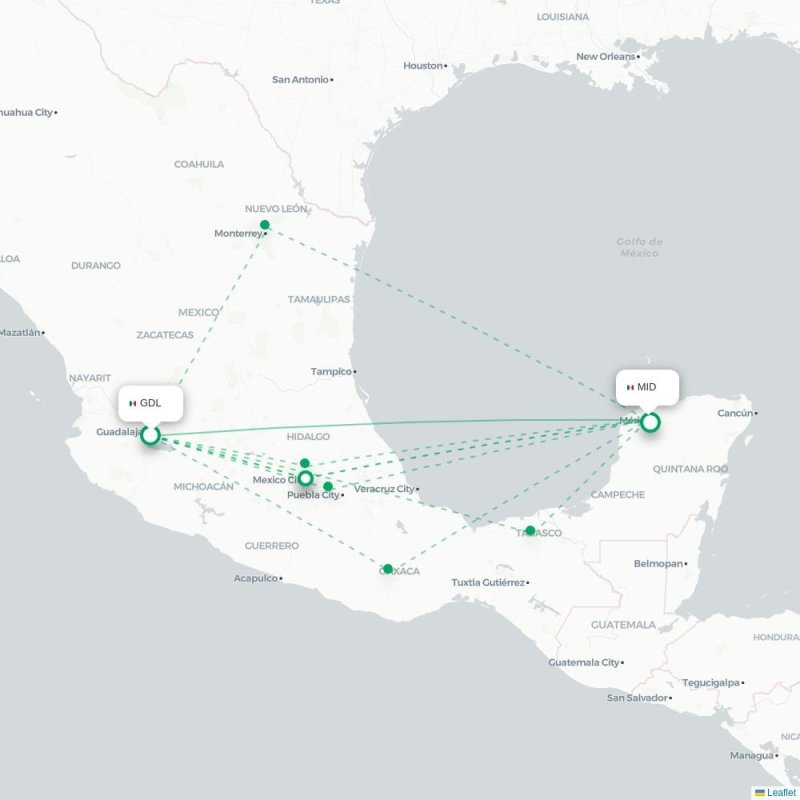 GDL - MID route map