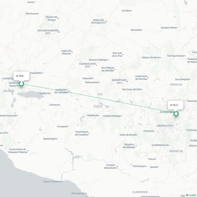 GDL - NLU route map