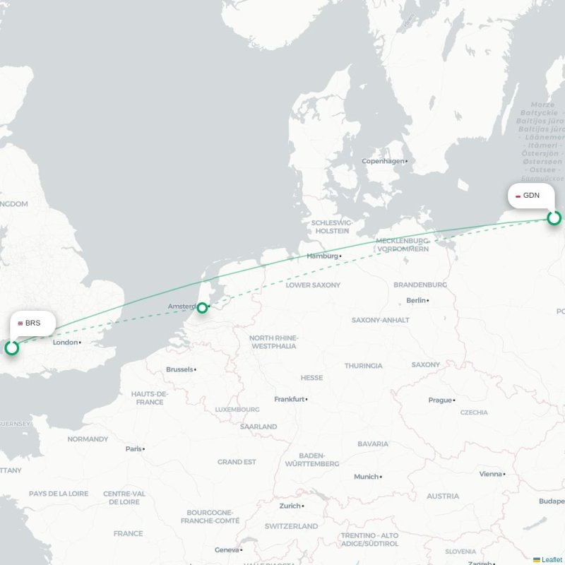 GDN - BRS route map