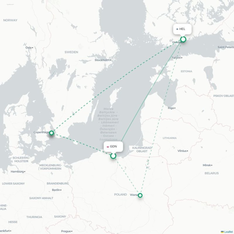 GDN - HEL route map