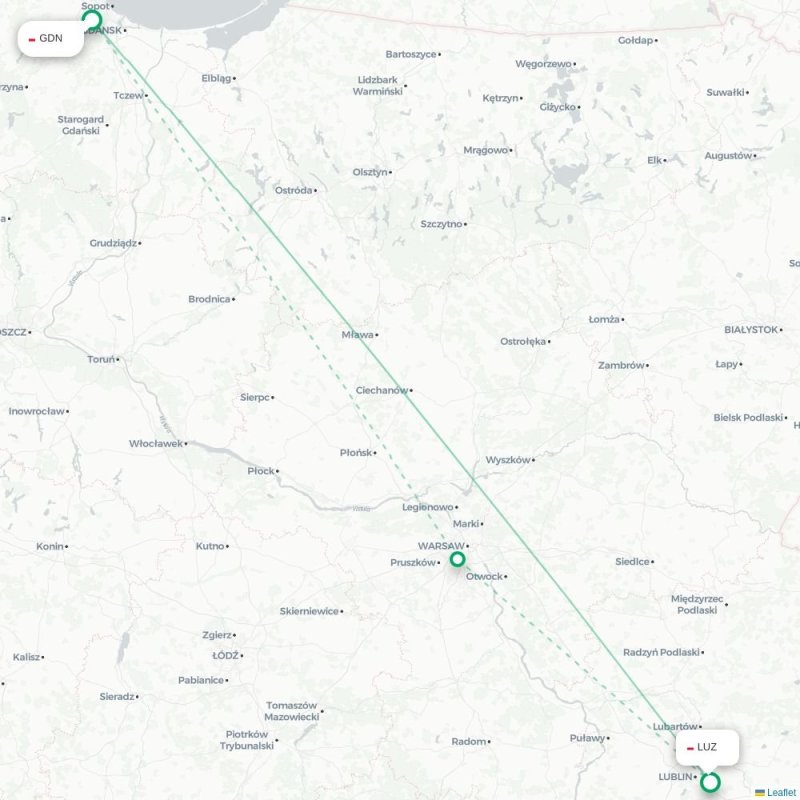 GDN - LUZ route map