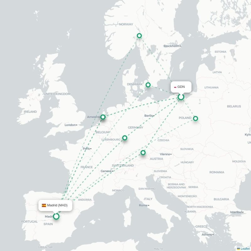 GDN - MAD route map