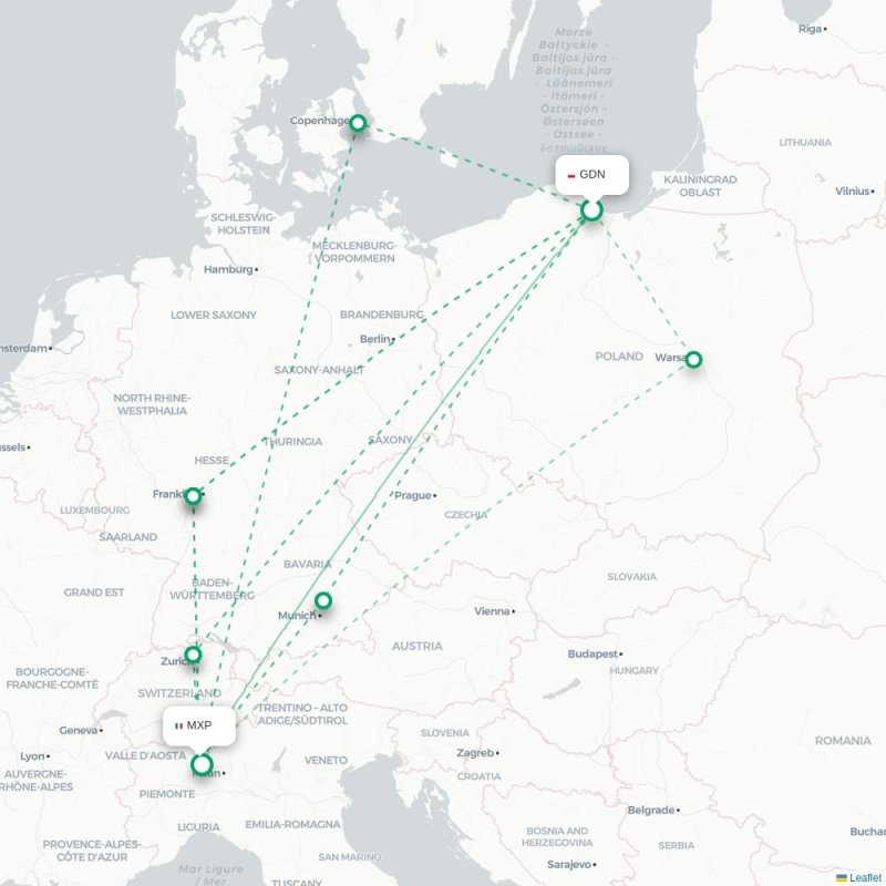 GDN - MXP route map