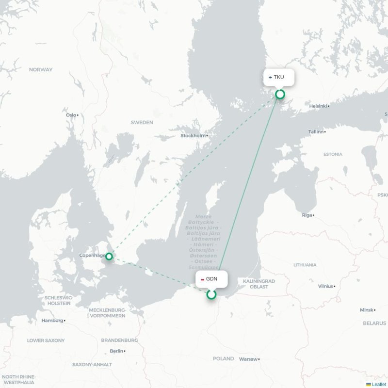 GDN - TKU route map