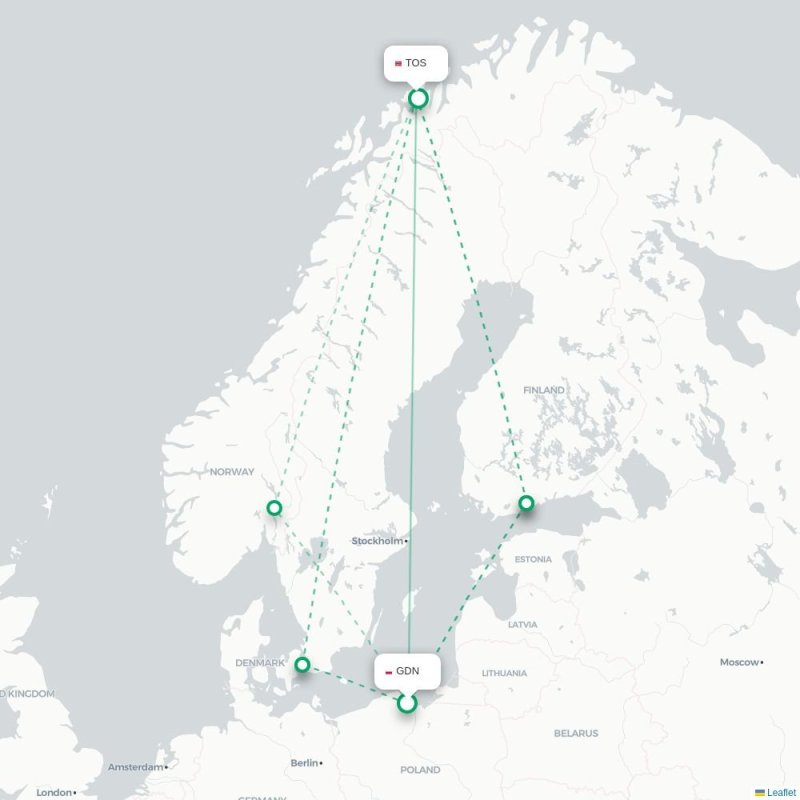 GDN - TOS route map