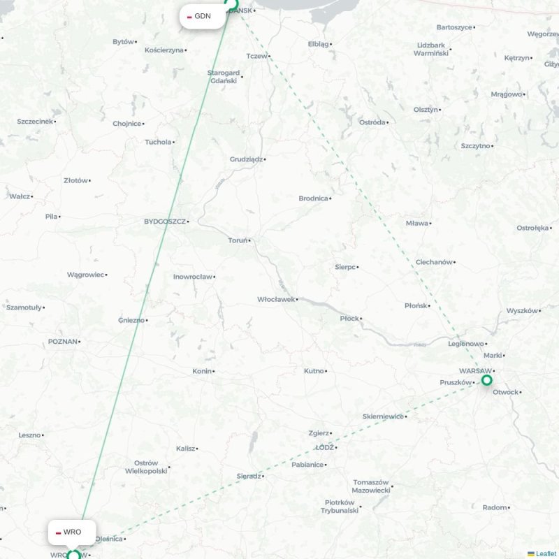GDN - WRO route map