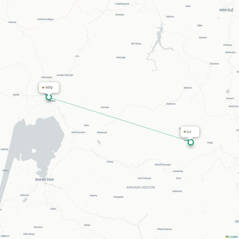 GDQ - LLI route map