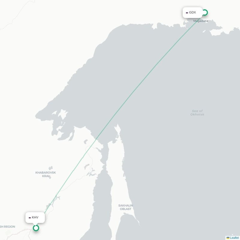 GDX - KHV route map