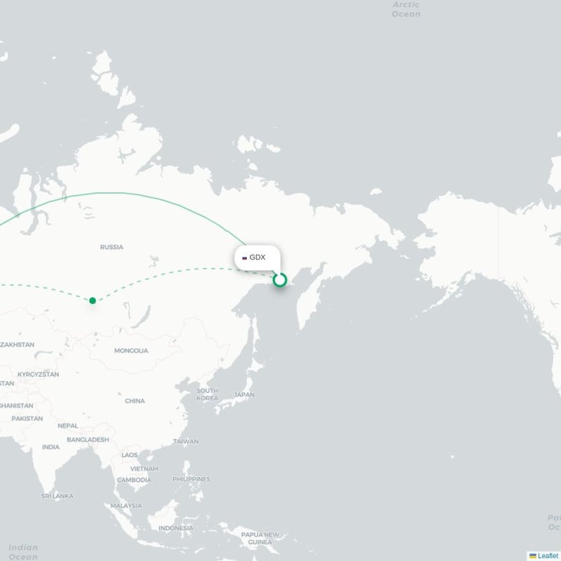 GDX - SVO route map
