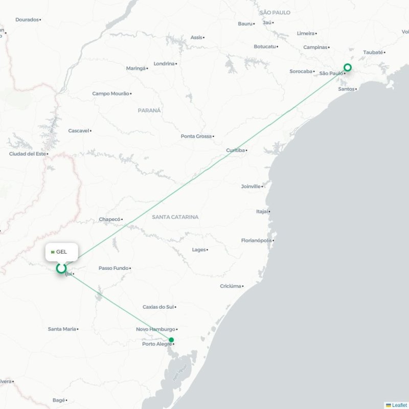 GEL - CGH route map