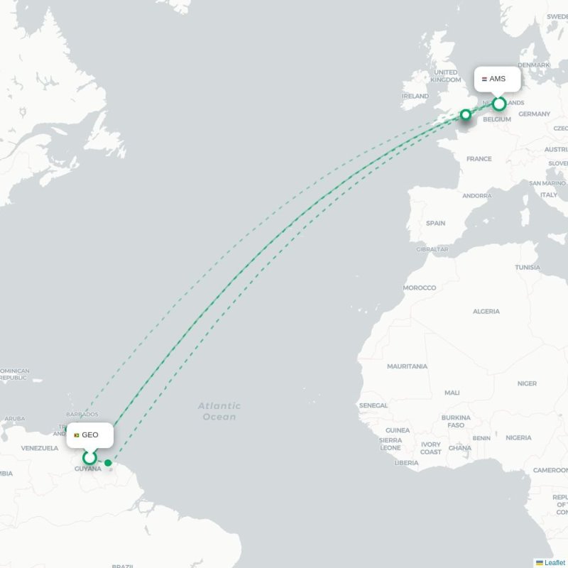 GEO - AMS route map