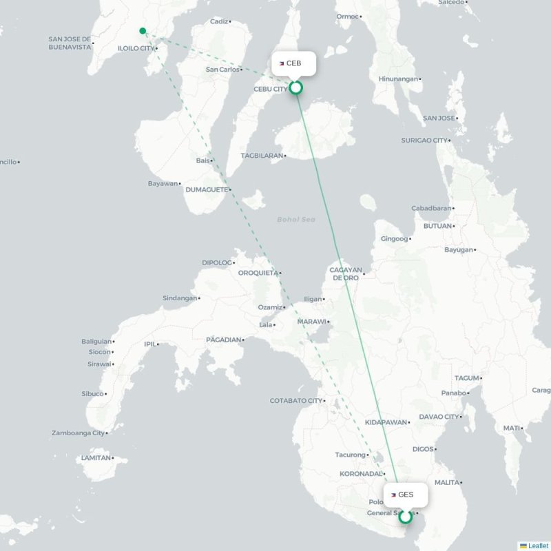 GES - CEB route map