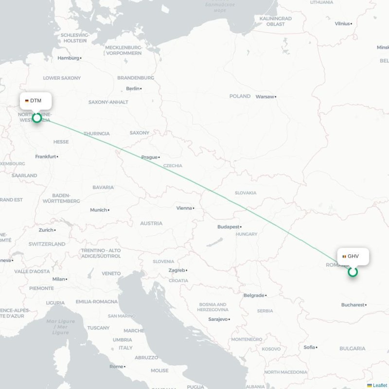 GHV - DTM route map