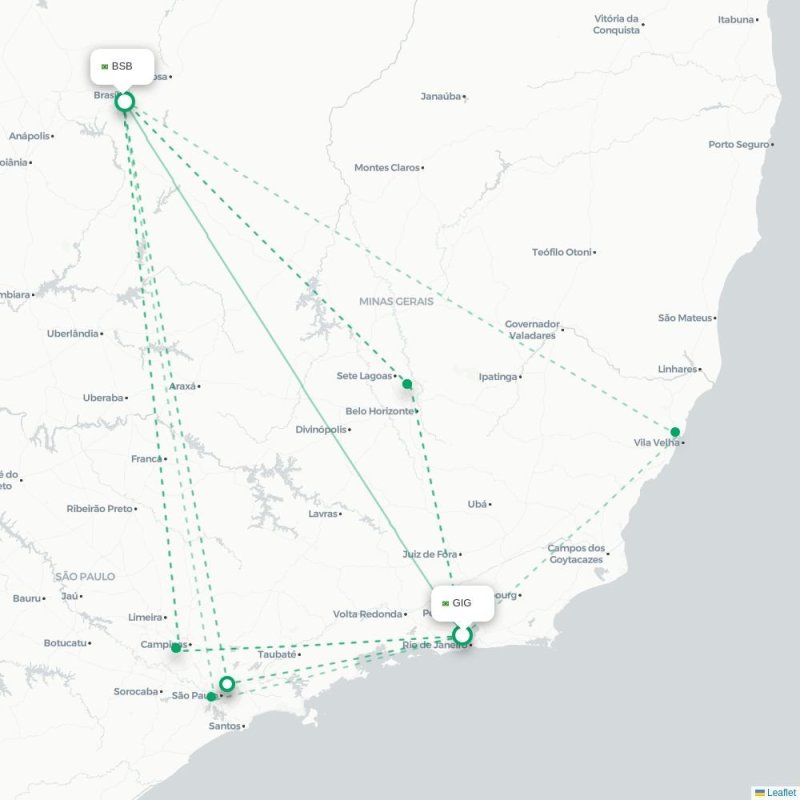 GIG - BSB route map