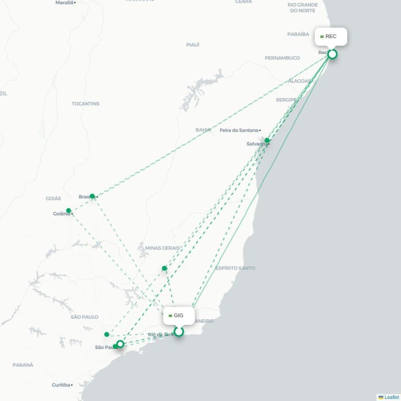 GIG - REC route map