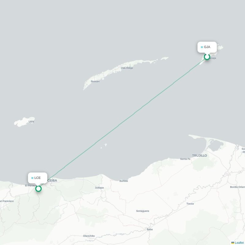 GJA - RTB route map