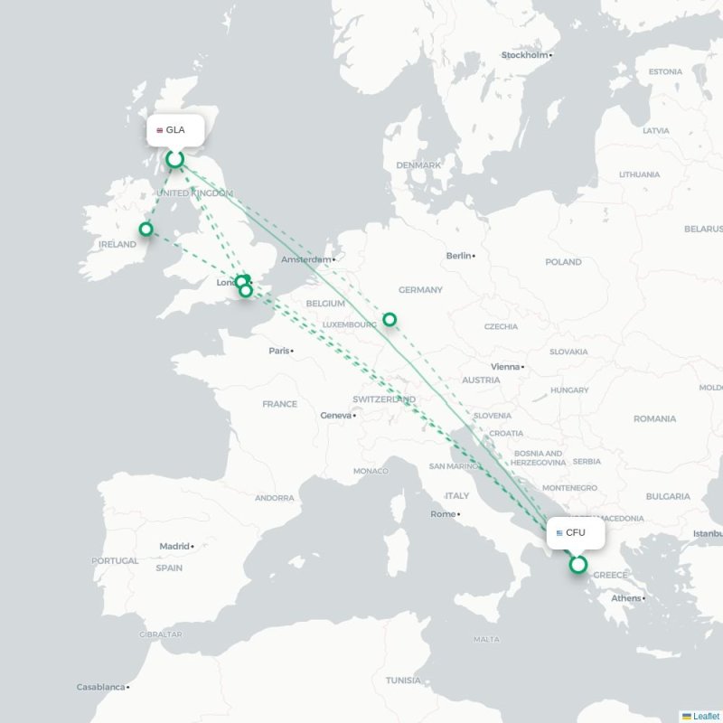 GLA - CFU route map