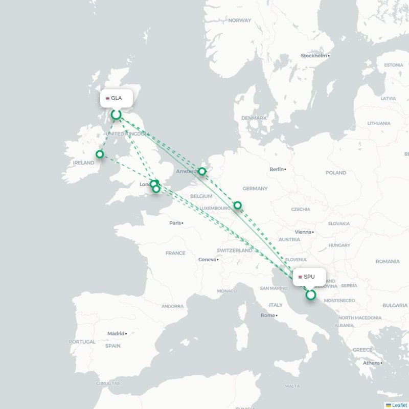 GLA - SPU route map