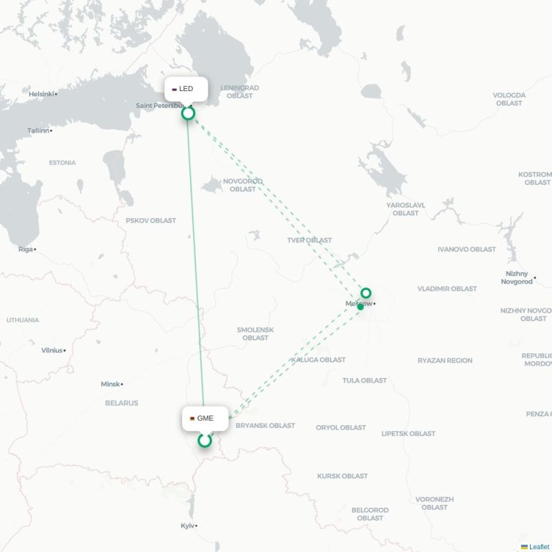 GME - LED route map