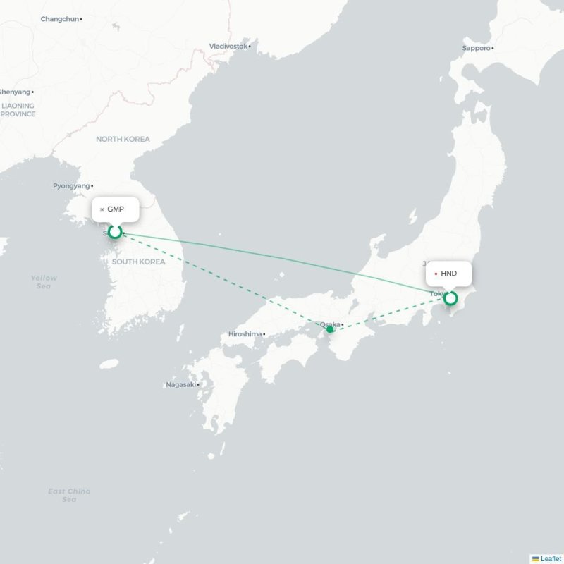 GMP - HND route map