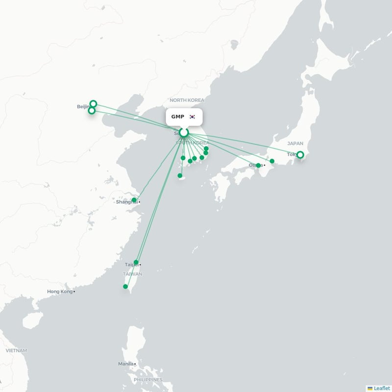 Route map Seoul  GMP airport