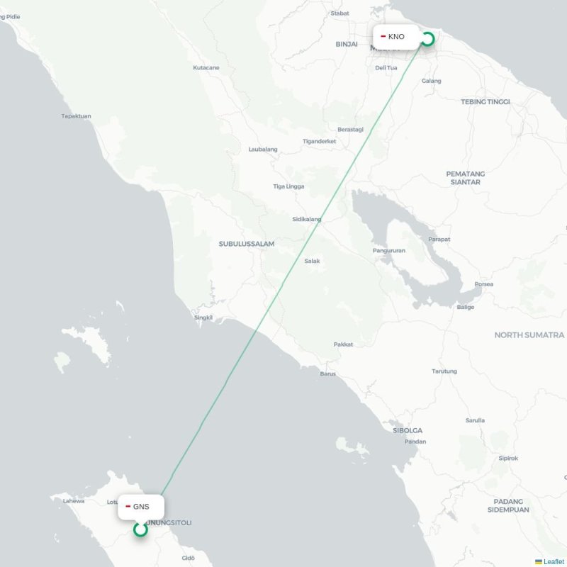 GNS - KNO route map