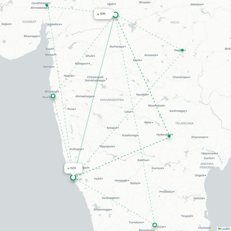 GOI - IDR route map