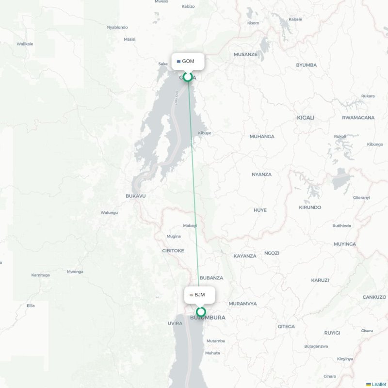 GOM - BJM route map