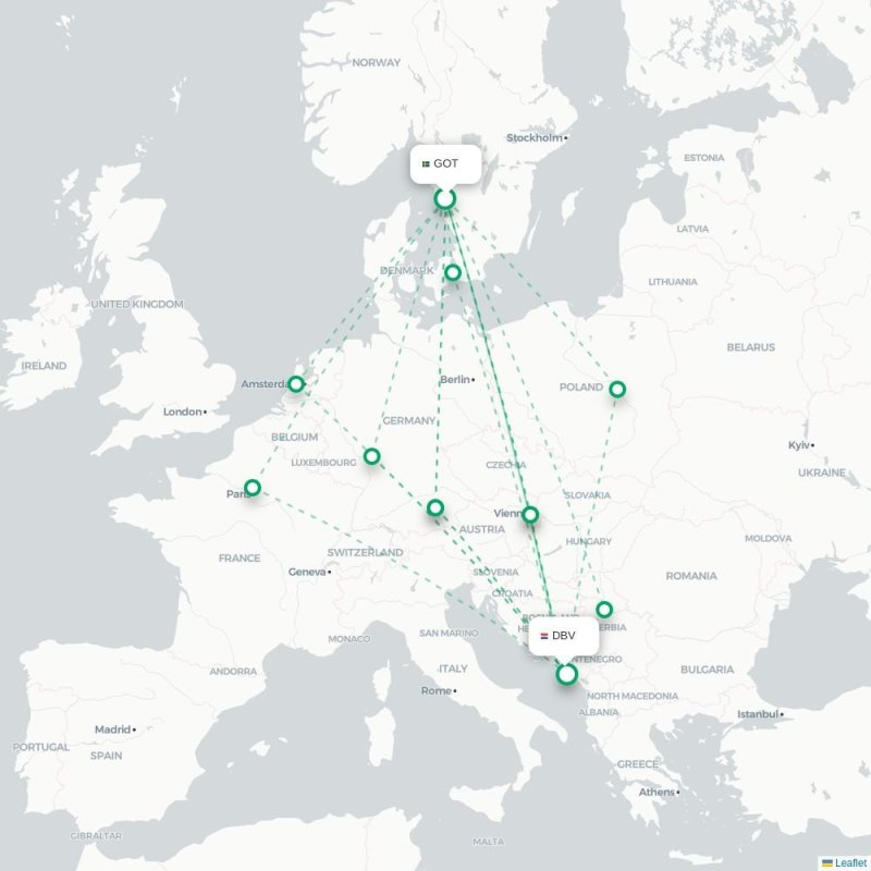 GOT - DBV route map